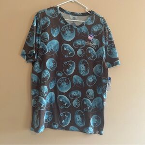 Hurley Blue and Gray jellyfish patterned Tee T-shirt NWT